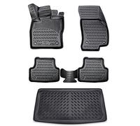 ELMASLINE Set di tappetini in gomma 3D e vasca per bagagliaio per Renault CAPTUR 2 (2020-2025) | base di carico inferiore | accessori tappetini bagagliaio