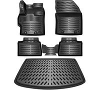 ELMASLINE Set di tappetini in gomma 3D e vasca per bagagliaio per Toyota Yaris 2020 - 2026 | adatto solo ibrido!