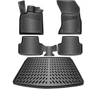 ELMASLINE Set di tappetini in gomma 3D e vasca per bagagliaio per VW Golf Plus 2004 - 2014 | accessori tappetini per bagagliaio