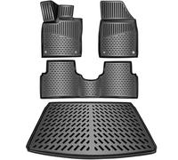ELMASLINE Set di tappetini in gomma 3D e vasca per bagagliaio per VW ID.3 | ripiano superiore | 2020 - 2025 | Nota importante: gli accessori si adattano solo a ripiani variabili (regolabili)
