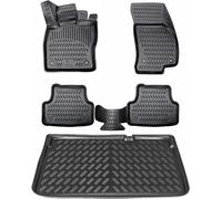 ELMASLINE Set di tappetini in gomma 3D e vasca per bagagliaio per VW Passat B9 (2023 - 2025) (piano di carico superiore) | accessori tappetini bagagliaio
