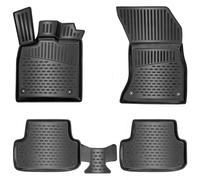 ELMASLINE Set Di Tappetini In Gomma 3D Per AUDI Q7 (4L) 2006-2015, 4 Pezzi, Neri