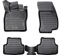 ELMASLINE Set di tappetini in gomma 3D per Skoda Superb 3 (III) | 2015 - 2024 | bordo extra alto - accessori | (3 V)
