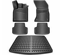 ELMASLINE Set Di Tappetini In Gomma 3D + Vasca Bagagliaio Per AUDI A4 V B9 Avant