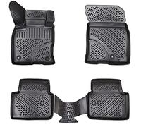 Elmasline set di tappetini in gomma dal design 3D per auto, bordo extra alto di 5 cm