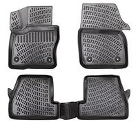 Elmasline set di tappetini in gomma dal design 3D per auto, bordo extra alto di 5 cm