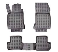 Elmasline, set di tappetini in gomma dal design 3D per auto, con bordo extra alto da 5 cm