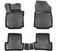 ELMASLINE Set Di Tappetini 3D Per RENAULT CLIO IV 2012-2019 Con Bordo Alto