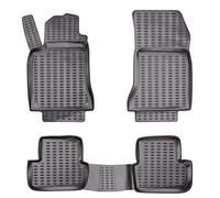 ELMASLINE 3D Tappetini IN Gomma Set per Mercedes Cla 2013-2019 Design 5cmRand