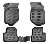 Elmasline - Set di tappetini in gomma di design 3D per Peugeot 2008 (II) prodotta dal 2019, con bordo extra alto da 5 cm