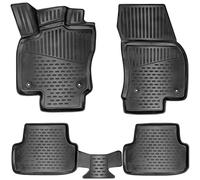 Elmasline - Set di tappetini in gomma di design 3D per Skoda Kamiq dal 2019, bordo extra alto da 5 cm