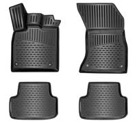 ELMASLINE Set Tappetini In Gomma 3D Per AUDI A3 Dal 2012 Bordo 5cm
