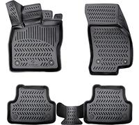 ELMASLINE Tappetini in gomma 3D per Skoda Fabia 4 (IV) dal 2021 | bordo extra alto 5 cm + tunnel centrale