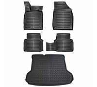 ELMASLINE Tappetini IN Gomma & Copri Baule Set per Audi Q4 e-Tron Da 2021 (