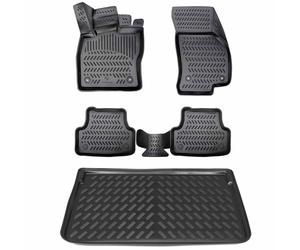ELMASLINE Tappetini IN Gomma & Copri Baule Set per Seat Ibiza 4 (IV) 2008-2017