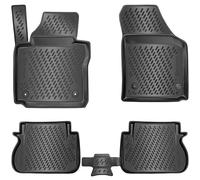ELMASLINE Tappetini IN Gomma Set per VW Caddy III 2004-2015 3D Design 5cmRand