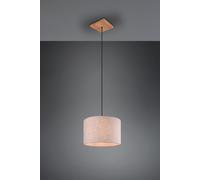 ELMAU SOSPENSIONE LEGNO 1 LUCE ATTACCO E27 CON PARALUME SABBIA D. 35CM