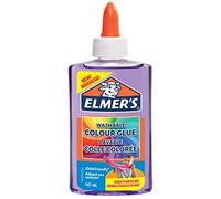 Elmer’S Colla Vinilica Colorata Semitrasparente, Lavabile, Ottima per Realizzare Slime, Viola, 147 ml, 1 Pezzo