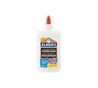 Elmer’s Colla Vinilica per la Scuola, Lavabile, Ottima per Realizzare Slime, Bianco, 225 ml, 1 Pezzo