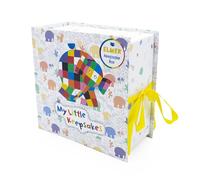 Elmer - Scatola dei ricordi per neonati, con 6 cassetti, per ricordi di neonati, regalo per bambini, con chiusura a nastro, regalo con licenza ufficiale