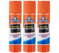 Elmer's E520 .21 Oz Stick di colla lavabili per la scuola, confezione da 3