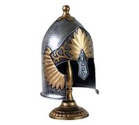 Elmetti medievali vintage modello con base in ferro pressofuso decorazioni per la casa ornamento da collezione per gli appassionati di storia regalo elmetti greci antichi scaffali Decors