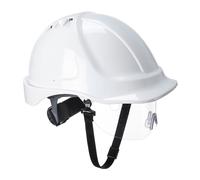 Elmetto antinfortunistica cantiere occhiali visiera giallo blu bianco arancione