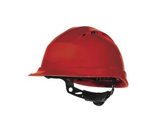 ELMETTO CANTIERE DELTA PLUS QUARTZ-UP IV ROSSO - Ferrero Ferramenta