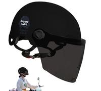 Elmetto da uomo, Elmetto - Mezzo elmetto per copricapo da motociclista,Copricapo aperto, cappelli da ciclismo a mezza faccia, protezione solare per incrociatore, scooter, moto, motocross