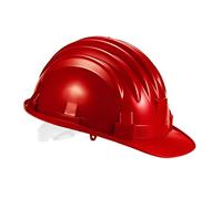 Elmetto di protezione omologato casco da lavoro per cantiere secondo le direttive europee CEE-PREN 397 (Rosso)