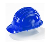 Elmetto di protezione omologato casco da lavoro per cantiere secondo le direttive europee CEE-PREN 397 (Blu)