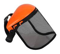 Elmetto di Sicurezza Forestale Casco per Motosega con Visiera in Rete 2 in 1 Elmetto Forestale Elmetto Regolabile Taglio del Legno Lavoro Arboricoltore Arrampicata Elmetto (Rosso)