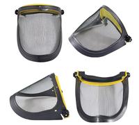 Elmetto forestale con protezione facciale e rete metallica in acciaio per motosega, taglio decespugliatore, giardinaggio, attrezzatura di sicurezza, 20 x 19 cm