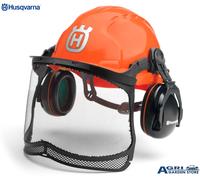 Casco elmetto forestale protettivo Husqvarna Classic con visiera e cuffie