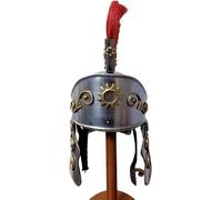 Elmetto Galea Romano con Crest Rosso Replica Stile Centurione con Ottone Deco...