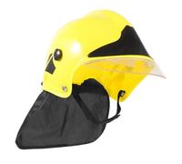 Elmetto Giocattolo da Pompiere Giallo in Plastica Realistico | Accessori per Role Play, Leggero e Comodo da Indossare, per Feste di Compleanno e Presentazioni