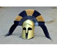 Elmetto medievale cavaliere guerriero elmo greco corinzio con pennacchio