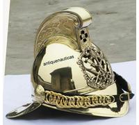 Elmetto pompiere capo pompiere vintage nautico in ottone fatto a mano da...