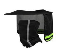 Elmetto protettivo da sole, Elmetto parasole a tesa intera, 1 set protettivo ad alta visibilità e Ghetta per il collo, Bandana, Sciarpa per il viso, Visiera pieghevole per