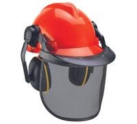 Elmetto protettivo Einhell Caschetto con cuffie e visiera rete boscaiolo casco