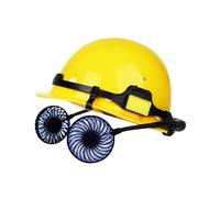 Elmetto rigido con ventilatore, casco da costruzione, copricapo ergonomico, ventola ad angolo regolabile per cantieri, forestali, miglioramento della casa, potatura degli alberi