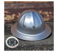 Elmetto rigido in alluminio con fodera rimovibile e manopola regolabile, casco integrale ad alta resistenza per lavoratori in cantiere