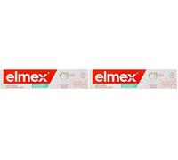 ELMEX - Dentifricio Elmex Anti-Caries Alito Fresco 0% Coloranti - Carie - Denti sensibili, Gengive dolorose, Protezione dello smalto - 75 ml (Confezione da 2)