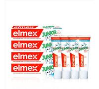 elmex Dentifricio Junior 6-12 Anni per Bambini 4x75ml | con Fluoruro Amminico |