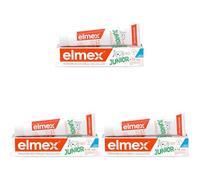 Elmex - Dentifricio Junior 75ml (Consegna in 48 Ore), Dentifricio per i Denti Permanenti dei bambini, Protezione contro la Carie dei Bambini, Formula Avanzata per Bambini (Confezione da 3)
