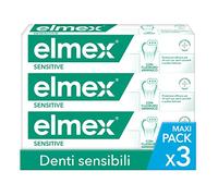 elmex Dentifricio Sensitive 3 Confezioni da 75 ml I Trattamento Per Denti Sensibili I Sollievo e Protezione Efficace dalla Sensibilità Dentale I Con Fluoruro Amminico I Pulizia delicata