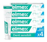 Elmex - Dentifricio Sensitive 4x75ml (Consegna in 48 Ore), Dentifricio per Denti Sensibili, Protezione delle Gengive, Sollievo dal Dolore dei Denti, Gengive Irritate, Formula Delicata contro la Carie