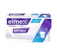 ELMEX - Dentifricio Smalto Clinical Expert - Cura smalto bianco - Protezione dello smalto e prevenzione delle carie - Fino a 3 tonalità più bianche - Confezione da 2 x 75 ml