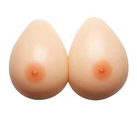 ELMIKA Forme del seno in silicone tette finte per protesi mastectomia transgender crossdresser, Beige, B (600grams/coppia)