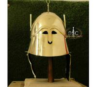 Elmo Apulo Medievale Cavaliere Greco Replica Elmo Corinthiano In Ottone